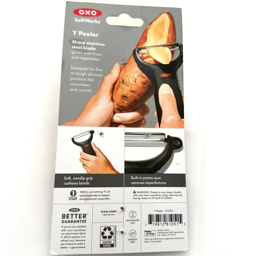 OXO SoftWorks Y Peeler Stainless Steel Vegetable Potato Peeler 81051 New Great!!